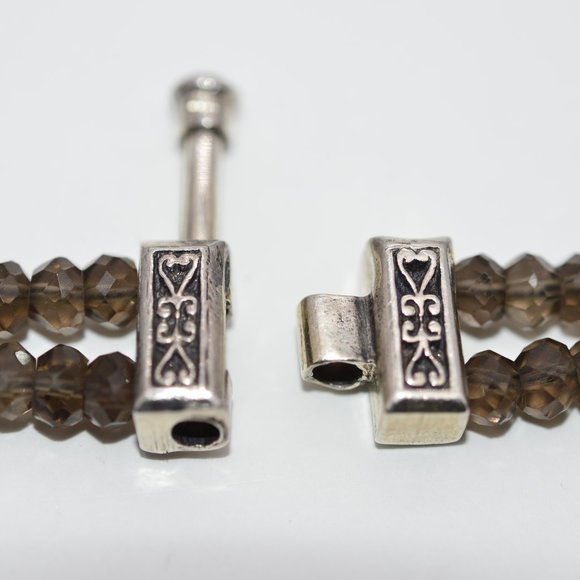 Anatoli Double Strand Smoky Quartz Bead Bracelet in Sterling - Picture 12 of 12